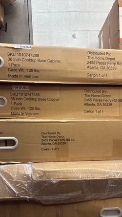 36 Inch Cooktop Base Cabinet – New in Box