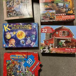 Five Toddler / Young Kids Puzzles