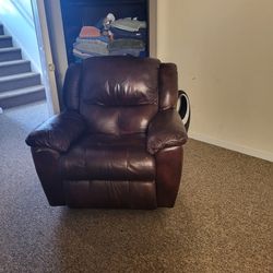 Burgundy Rocking chair recliner