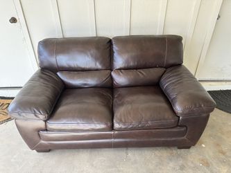 Leather Loveseat