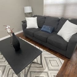 Almost New Convertible Sofa+Table Set