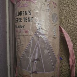 Pink Stripe Teepee Tent - 5ft Tall