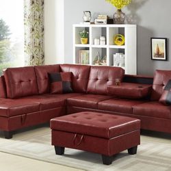 Pablo Red Sectional

