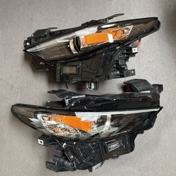 Pair 2019-2021 Mazda 3 Full LED Headlamps  Black OE Style W/O AFS Headlights Left Right Side 