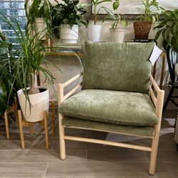 Dowel Velvet Armchair Light Green - Threshold™ designed with Studio McGee