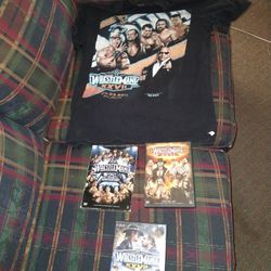 WrestleMania 25th Anniversary, WrestleMania 26-27 DVDs And WrestleMania 27 T-shirt Size M