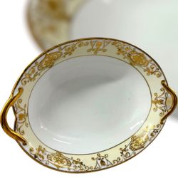 Vintage Noritake Japan “Christmas Ball” 10” Porcelain Vegetable Bowl - Nippon