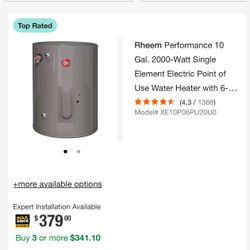 Electric Weater Heating Rheem 