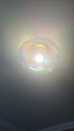 Anthropologie Iridescent glass flush light