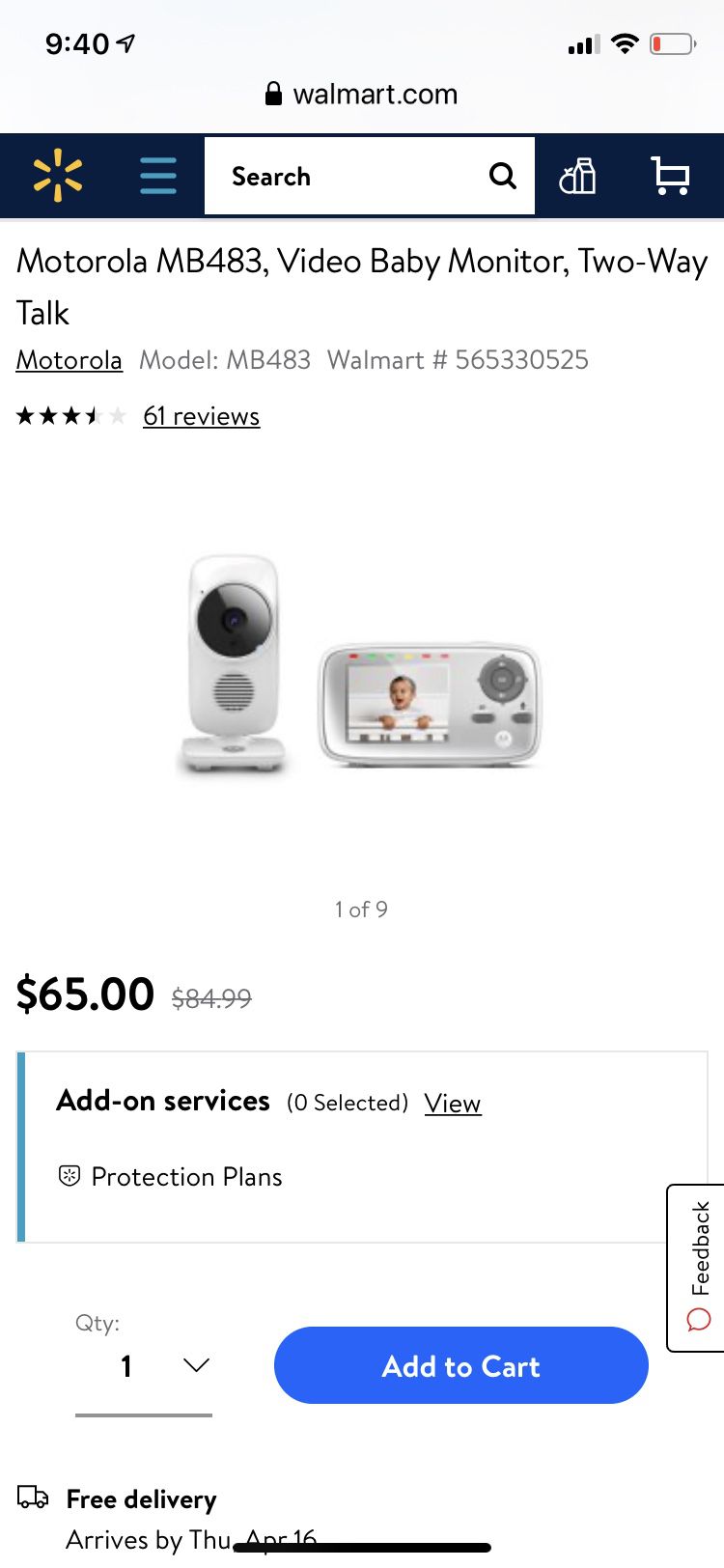 Video baby monitor new