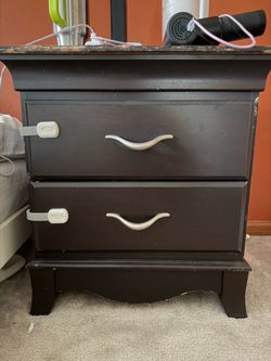 sets drawer nightstand bedside 2 pieces