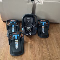Uppababy Infant Car seat and 3 Bases