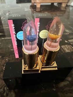 Blue Love Color Changing Flower Lipstick Set of 2