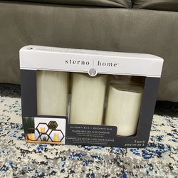 BRAND NEW 3 PACK FLAMELESS LED WAX CANDLES