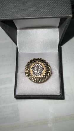 Medusa Face 10k Ring