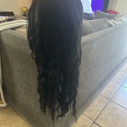 Long black beautiful 30 “ wig