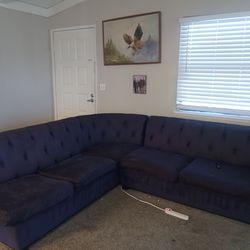 Purple sectional couch