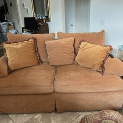 Beautiful Rust Large Loveseat 