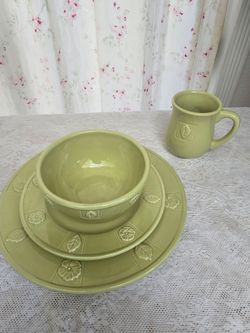 Enesco Country Gate Sage Green Dinnerware Set