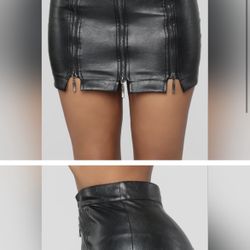 Brand New Fashion Nova Leather Mini Skirt
