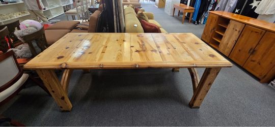 Solid, handmade Rustic Pine Wood Table