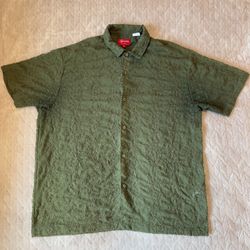 Supreme Chainstitch Chiffon Shirt Olive Men's XL (SS22)