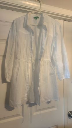J Crew Small White Coverup 100% cotton 