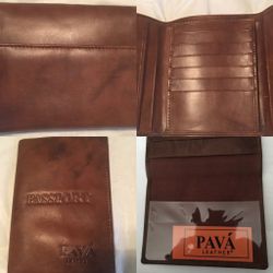 Leather Credit Card Wallet & Passport Holder 
