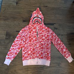 Pink Bape Hoodie Large New 