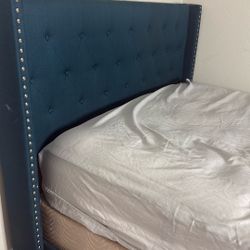 Queen Bed Includes: Mattress, Box Spring For Free 