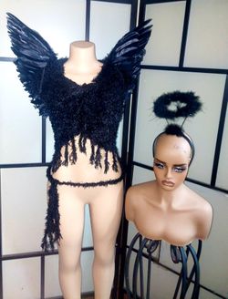 Black Dark Angel Halloween Costume Set