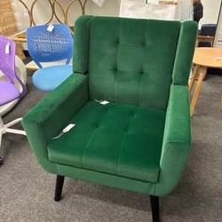 Newly Assembled Velvet Accent Chair Modern Ergonomics Armchair Living Room Chaise Lounge Single Sofa