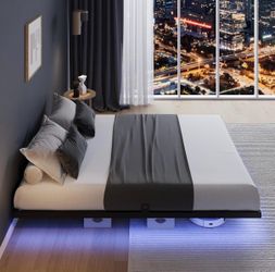 QUEEN 7” or FULL 7” FLOATING BED FRAMES WITH LED📣MATTRESS NOT INCLUDED 👉 4075 S 32nd St, Phoenix, AZ 85040👈👇