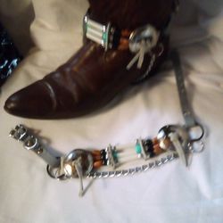 Handcrafted New Leather Strap Boot Beads