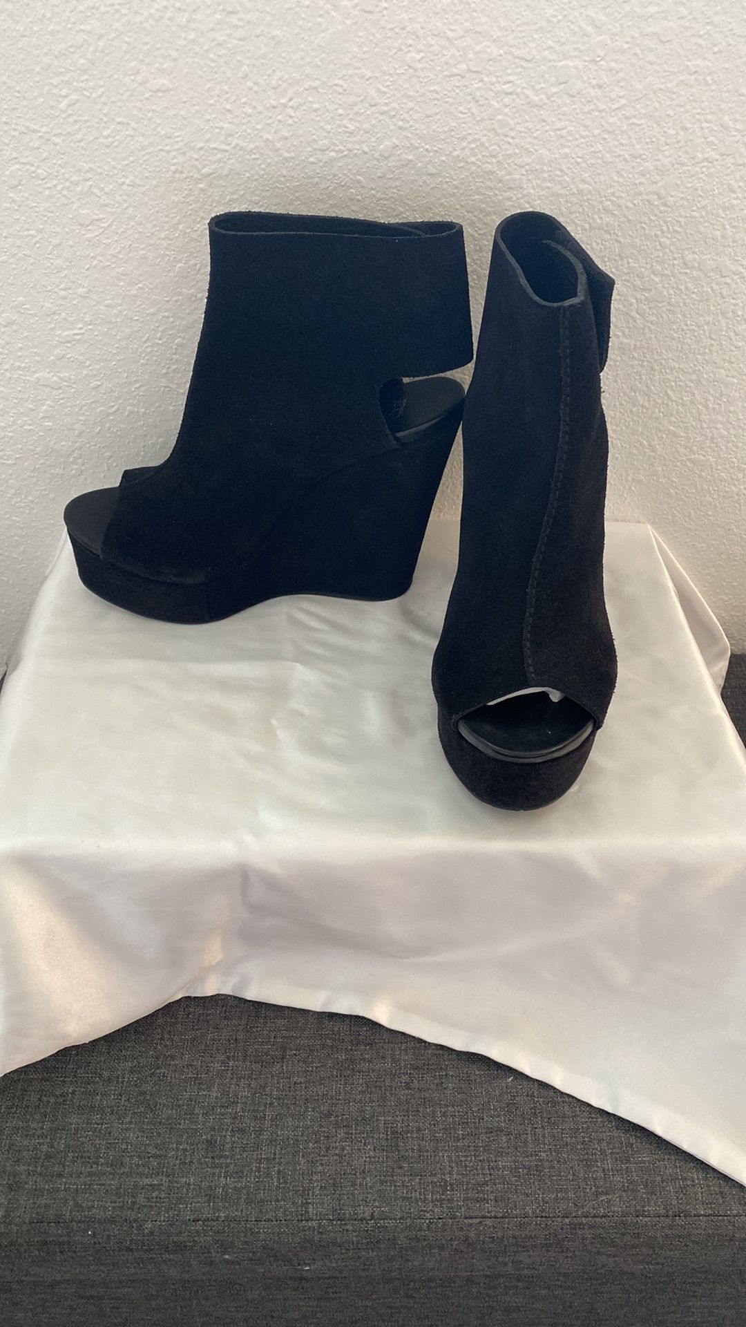 AUTHENTIC PEDRO GARCIA Black Wedge Shoes