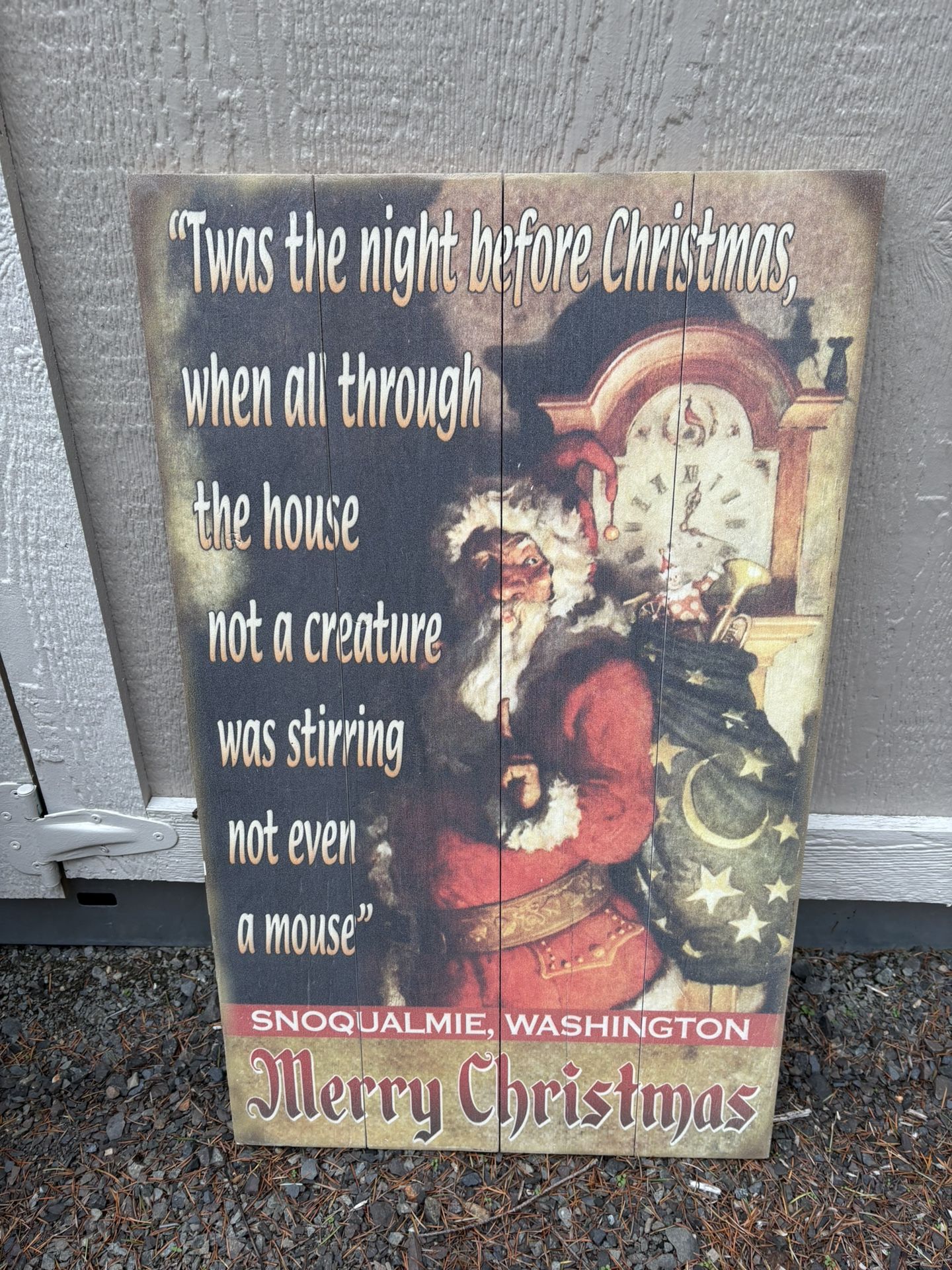 Merry Christmas Snoqualmie Washington Sign