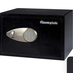 SentrySafe Safe with Digital Keypad Lock, Steel Safe with Interior Lining and Bolt Down Kit for Money, Jewelry, Electronics, 0.58 Cubic Feet, 8.7 x 13