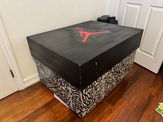 Custom Jordan Shoebox Sneaker Storage – Handmade Wooden Shoe Box
