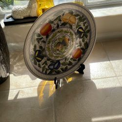 French Fruit Plate and Stand