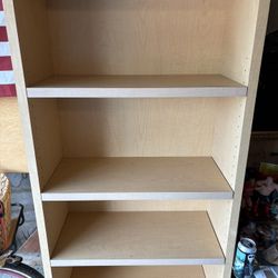 5 Tier Solid Wood Bookcase With Adjustable Shelving