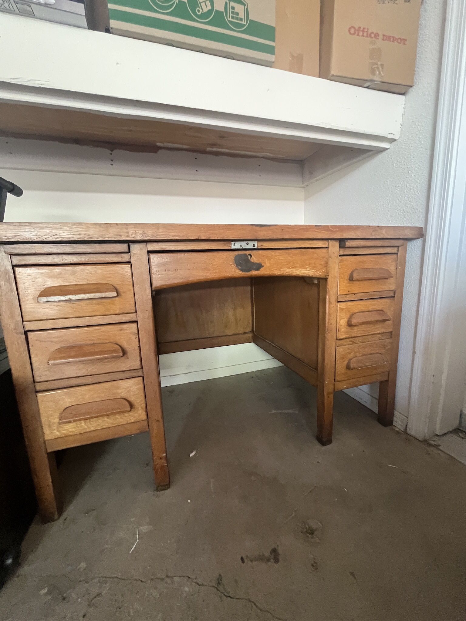 Antique Solid Wood Desk