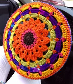 Colorful steering wheel sun block cover