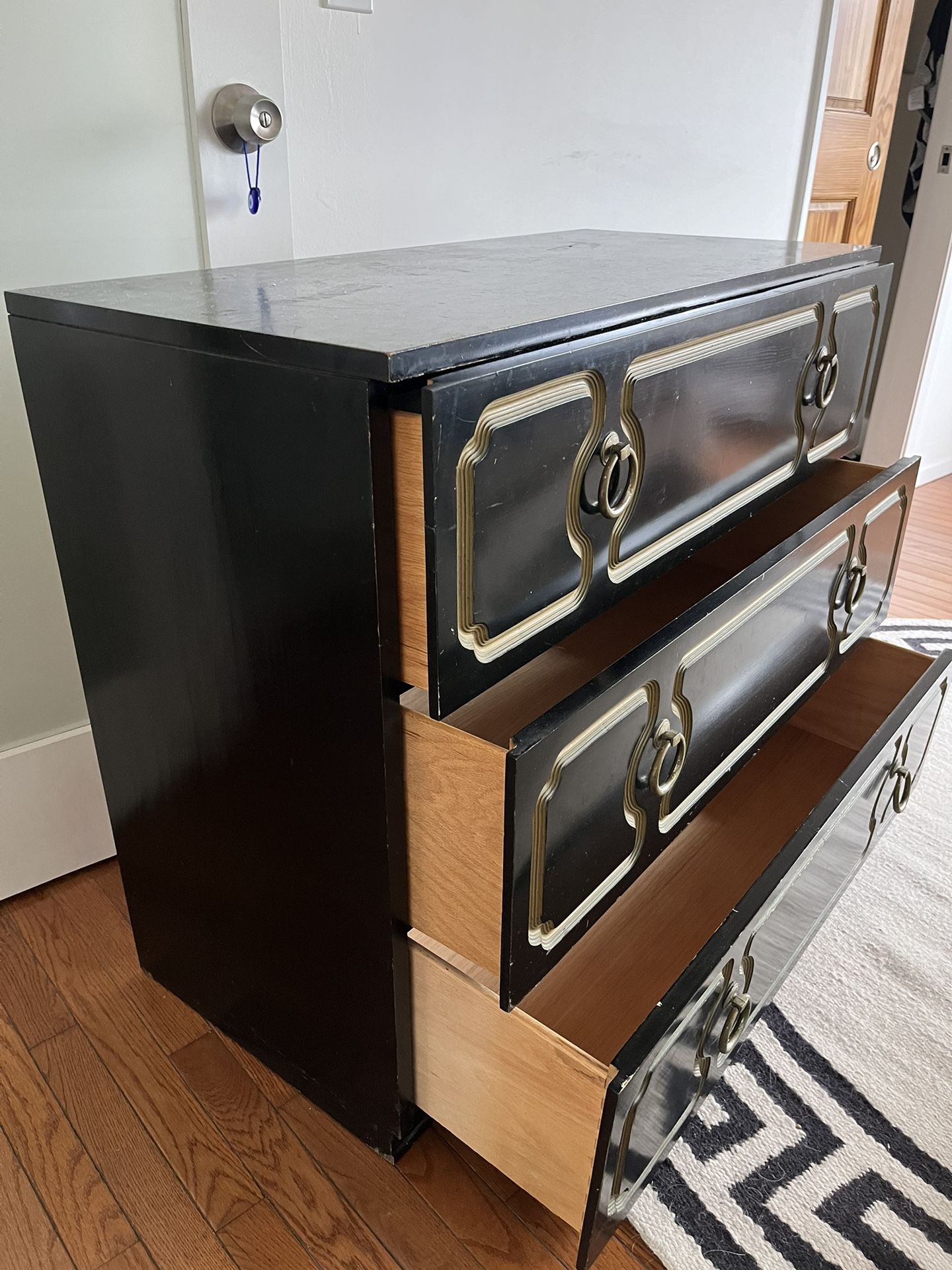 slim fit dress slacks Vintage Refinished Small Dresser or Nightstand – Design by Mish main image 0