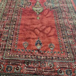 Hand Knotted Silk Prayer Rug