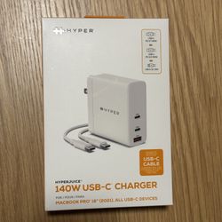 Hyper 140w all in one USB C power adapter BNIB