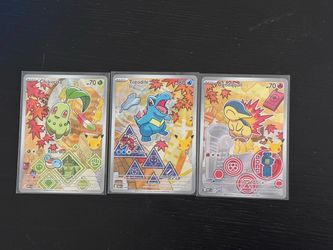 Pokemon First partners series 2 Jhoto set Chikorita, Totodile, Cyndaquil
