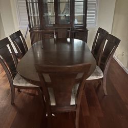 Table in China cabinet