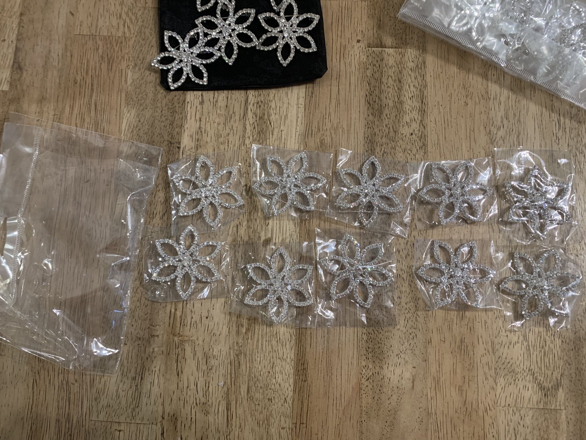 Silver Rhinestone Brooches