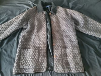 black vintage blazer jacket with goldish print