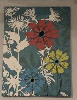 3D flowers canvas painting